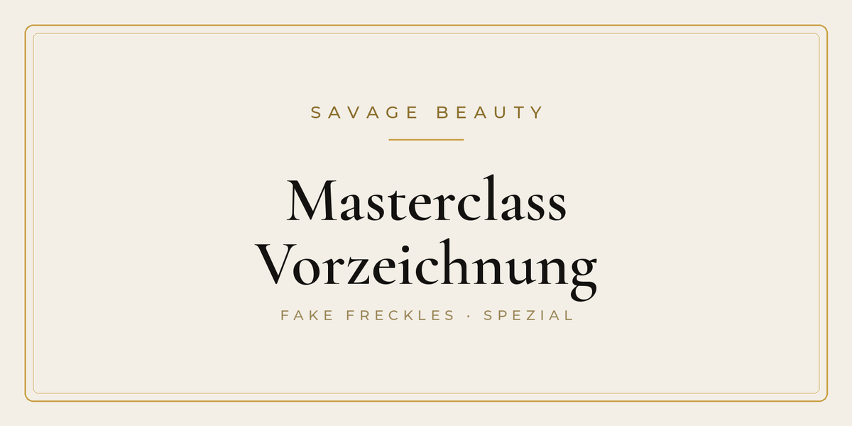 Masterclass Vorzeichnung Fake Freckles